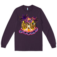 Plum Hot Mom summer Long Sleeve Tee - NancyCooperArtShop