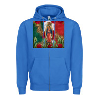 True Royal Our Lady Of Guadalupe Mexican Flag Roses Cactus Zipper Hoodie - FaDigitalArtStudio