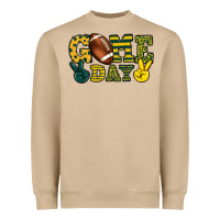 Mushroom Game day yellow and green team color Heavyweight Sweatshirt - HowdyJamesFarm