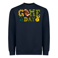 Navy Game day yellow and green team color Heavyweight Sweatshirt - HowdyJamesFarm
