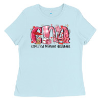 Baby Blue cna certified valentine nursing assistant valentin Ladies Tee - MaliasSmallBusiness