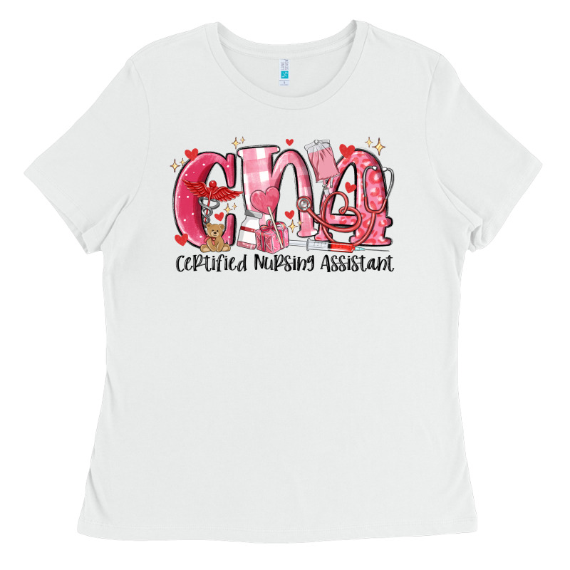 Cna Certified Valentine Nursing Assistant Valentin Ladies Tee by MaliasSmallBusiness | Teevron