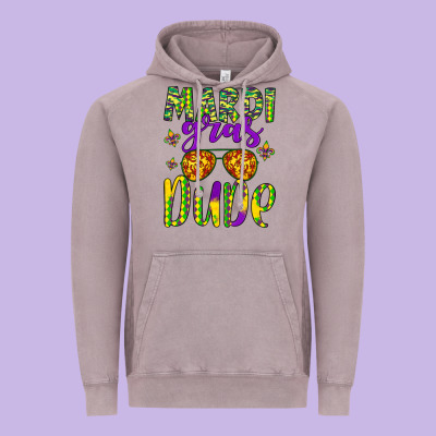 Mardi Gras Dude Vintage Hoodie Designed By Artiststas
