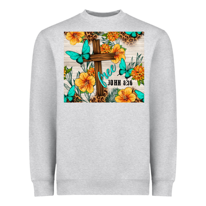 Christian Free John 8 36 Heavyweight Sweatshirt by TumblerDesignByShophia | Teevron