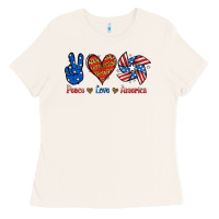 Bone Peace Love America Ladies Tee - Jasminsmagicworld