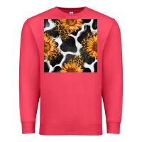 Cardinal cowhide leopard sunflower seamless pattern Premium Sweatshirt - BundleAndBundleShop