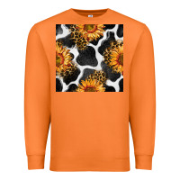 Carrot cowhide leopard sunflower seamless pattern Premium Sweatshirt - BundleAndBundleShop
