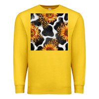 Lemon cowhide leopard sunflower seamless pattern Premium Sweatshirt - BundleAndBundleShop