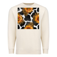 Sandshell cowhide leopard sunflower seamless pattern Premium Sweatshirt - BundleAndBundleShop