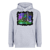 Heather Grey halloween skull and leopard background Heavyweight Hoodie - BundleAndBundleShop