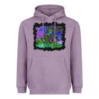 Lavender halloween skull and leopard background Heavyweight Hoodie - BundleAndBundleShop