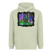 Matcha halloween skull and leopard background Heavyweight Hoodie - BundleAndBundleShop