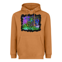 Meerkat halloween skull and leopard background Heavyweight Hoodie - BundleAndBundleShop
