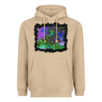 Mushroom halloween skull and leopard background Heavyweight Hoodie - BundleAndBundleShop
