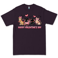 Plum happy valentines day cats Premium Tee - MaliasSmallBusiness