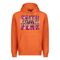 Carrot Faith over fear  Breast Cancer Awareness Premium Hoodie - FaDigitalArtStudio