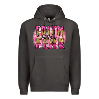Smoke Faith over fear  Breast Cancer Awareness Premium Hoodie - FaDigitalArtStudio