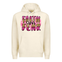 Tofu Faith over fear  Breast Cancer Awareness Premium Hoodie - FaDigitalArtStudio