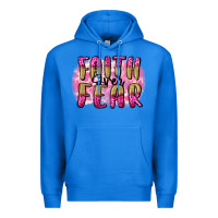 True Royal Faith over fear  Breast Cancer Awareness Premium Hoodie - FaDigitalArtStudio