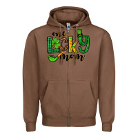 Chestnut One lucky mom St. Patrick's Zipper Hoodie - OliviaCreatesArt