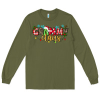 Army Green Grammy Claus Long Sleeve Tee - texasbilliewilder