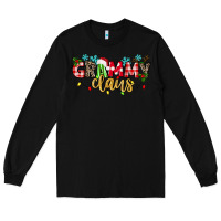 Black Grammy Claus Long Sleeve Tee - texasbilliewilder