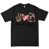 Black peace love french bulldog Premium Tee - JahusDesignShop