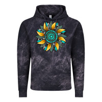 Cloud Black sunflower gemstone leopard Vintage Hoodie - Artiststas