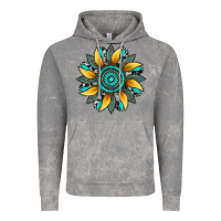 Cloud Rock sunflower gemstone leopard Vintage Hoodie - Artiststas