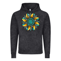 Vintage Black sunflower gemstone leopard Vintage Hoodie - Artiststas