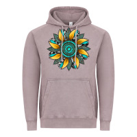 Vintage Zinc sunflower gemstone leopard Vintage Hoodie - Artiststas