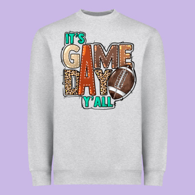 It's Game Day Y'all Heavyweight Sweatshirt Designed By Howdyjamesfarm