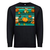 Black autumn seamless pattern Premium Sweatshirt - BundleAndBundleShop