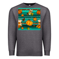 Charcoal Heather autumn seamless pattern Premium Sweatshirt - BundleAndBundleShop