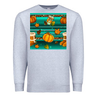 Heather Grey autumn seamless pattern Premium Sweatshirt - BundleAndBundleShop