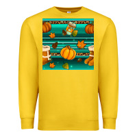 Lemon autumn seamless pattern Premium Sweatshirt - BundleAndBundleShop