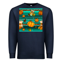 Navy autumn seamless pattern Premium Sweatshirt - BundleAndBundleShop
