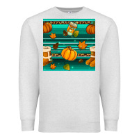 Oatmeal Heather autumn seamless pattern Premium Sweatshirt - BundleAndBundleShop