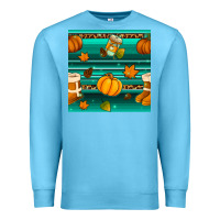 Ocean Blue autumn seamless pattern Premium Sweatshirt - BundleAndBundleShop