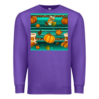 Purple autumn seamless pattern Premium Sweatshirt - BundleAndBundleShop