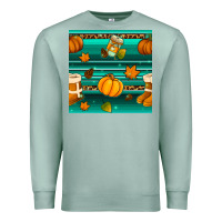 Seafoam autumn seamless pattern Premium Sweatshirt - BundleAndBundleShop
