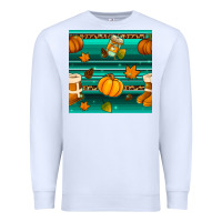 White autumn seamless pattern Premium Sweatshirt - BundleAndBundleShop