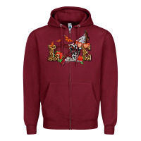 Burgundy western love for cowgirls olivia Zipper Hoodie - OliviaCreatesArt