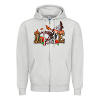 Dove Grey western love for cowgirls olivia Zipper Hoodie - OliviaCreatesArt