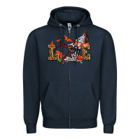Navy western love for cowgirls olivia Zipper Hoodie - OliviaCreatesArt