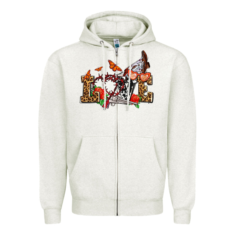 Western Love For Cowgirls Olivia Zipper Hoodie by OliviaCreatesArt | Teevron