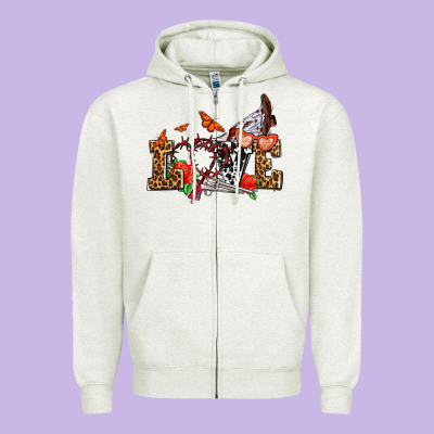 Western Love For Cowgirls Olivia Zipper Hoodie Designed By Oliviacreatesart