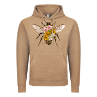 Vintage Coffee bee with flowers Vintage Hoodie - Artiststas