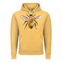Vintage Mustard bee with flowers Vintage Hoodie - Artiststas