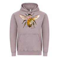 Vintage Zinc bee with flowers Vintage Hoodie - Artiststas